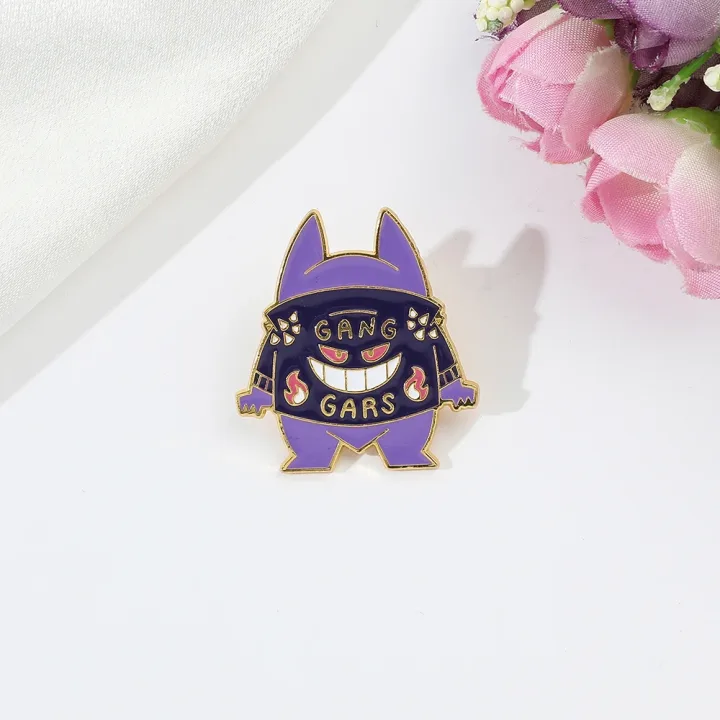 Gengar Cartoon Brooches Anime Enamel Lapel Pins for Backpack Accessories Fans Collection Brooches Jewelry Gift