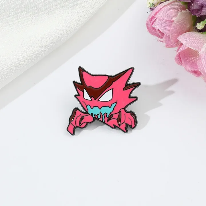Gengar Cartoon Brooches Anime Enamel Lapel Pins for Backpack Accessories Fans Collection Brooches Jewelry Gift