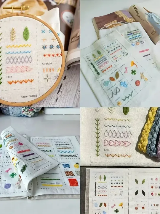 1 set of embroidery embroidery books, stitch books, DIY stitch books, embroidery sewing books, embroidery sewing books, embroide