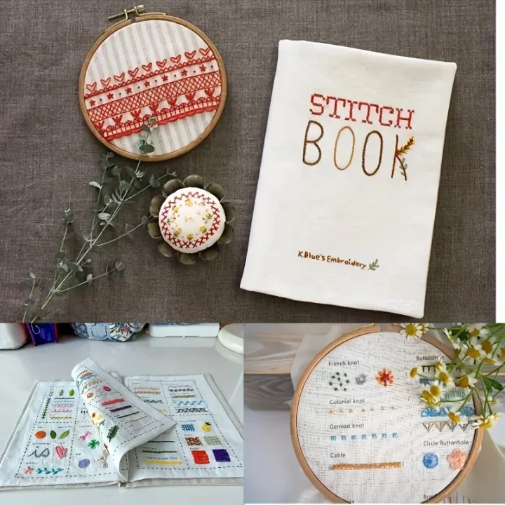 1 set of embroidery embroidery books, stitch books, DIY stitch books, embroidery sewing books, embroidery sewing books, embroide