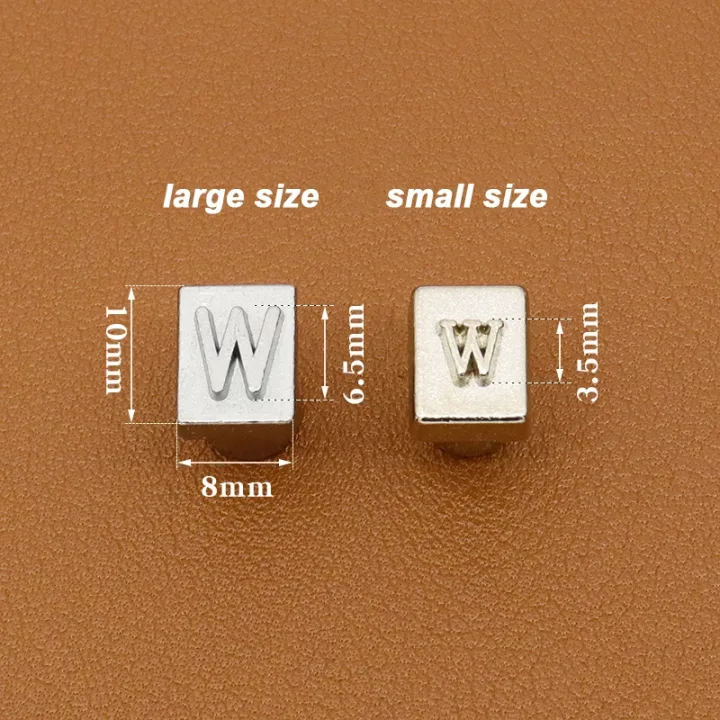 Leather alphanumeric stamp, DIY handmade leather carving personalized movable type seal, stainless steel material, 36 piece set