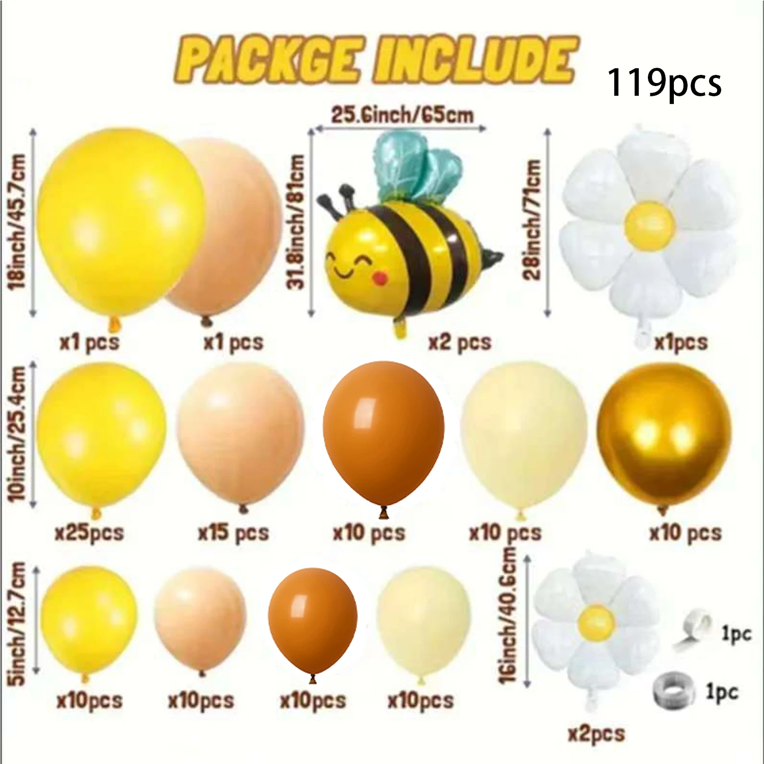 119pcs