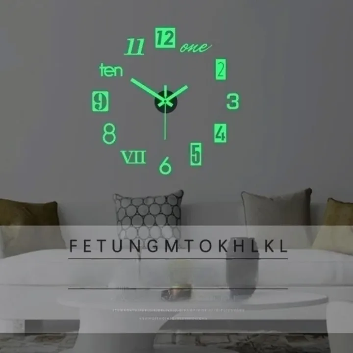 Creative Luminous Silent Wall Clock DIY Living Room Bedroom Three-dimensional Decorative Digital Clock Acrylic Wall Home Decor