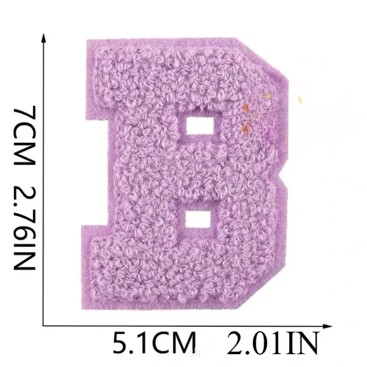 Mixed Colors 26 English Letters Embroidery Cloth Sticker 7cm Color A-Z Embroidery Sticker Clothes Decoration