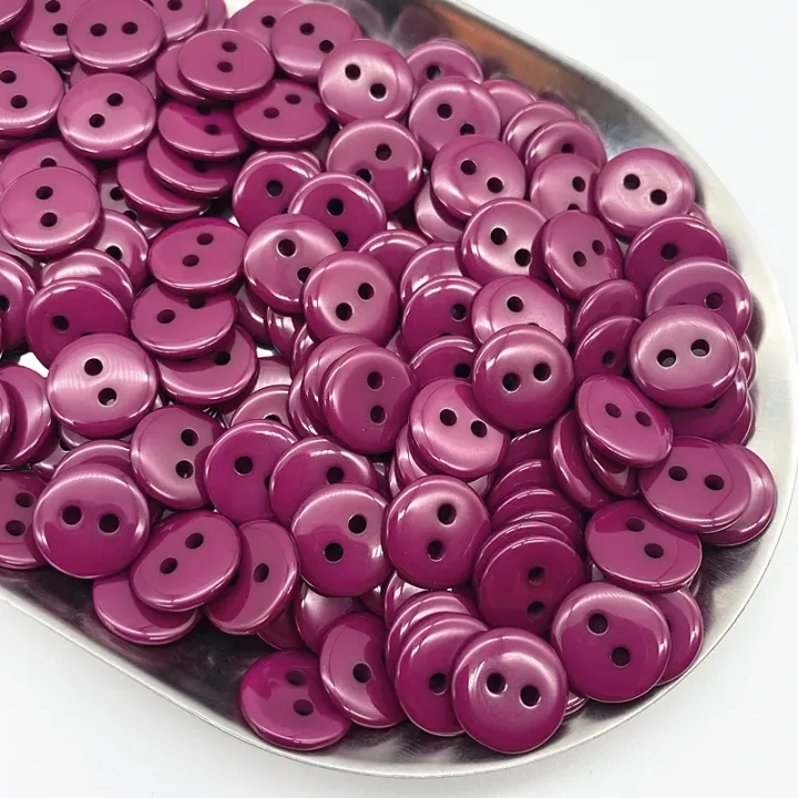 50pcs 11.5mm Colours Double Eye Bread Button Round Resin Sewing Buttons Diy Scrapbooking Multicolour