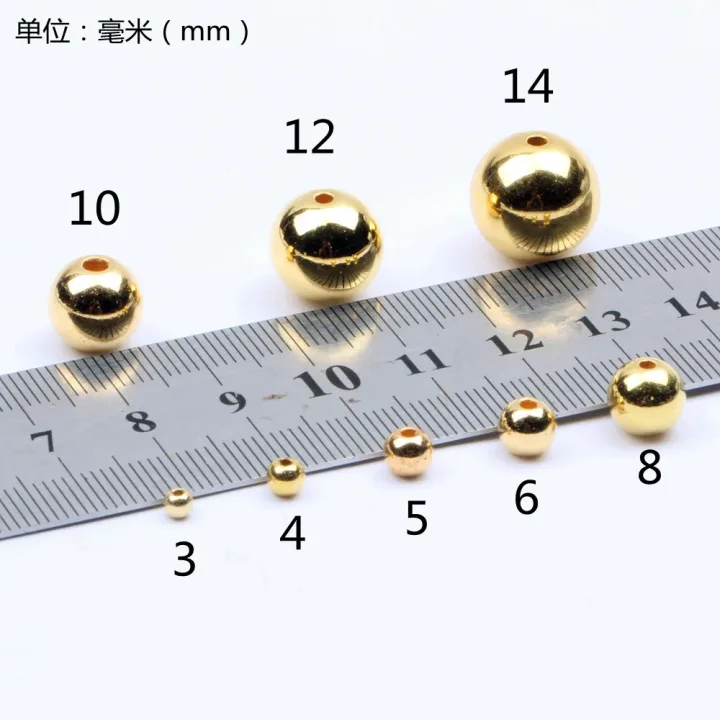 3mm-12mm Gold Plated/silver Plated Pearl Acrylic Beads Round Pearl Spaced Scattered Beads For Jewelry Making Diy