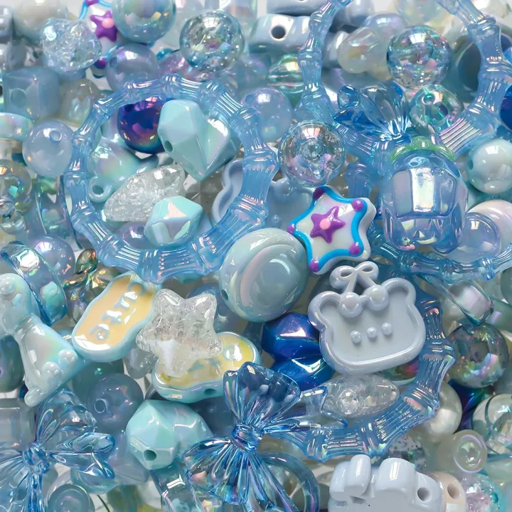 20grams 12~50mm Acrylic Mixed Beads Loose Spacer Beads for Jewelry Making DIY Bracelet Necklace Earring Accessories