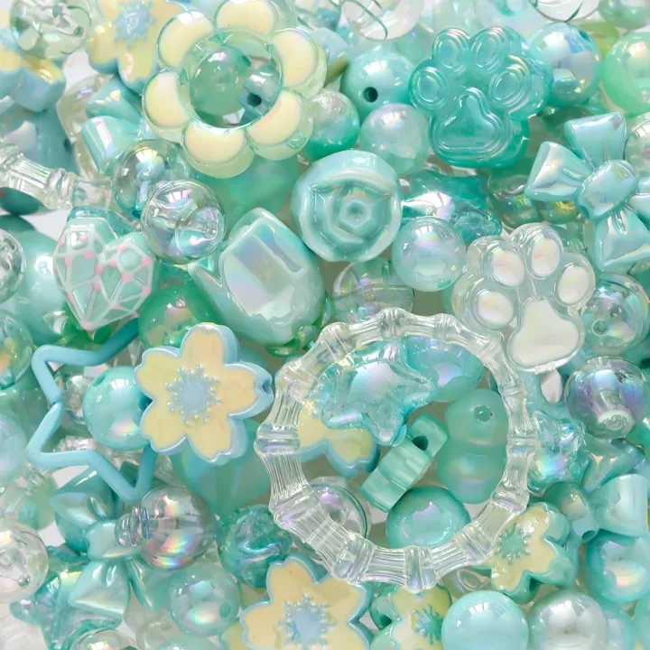 20grams 12~50mm Acrylic Mixed Beads Loose Spacer Beads for Jewelry Making DIY Bracelet Necklace Earring Accessories
