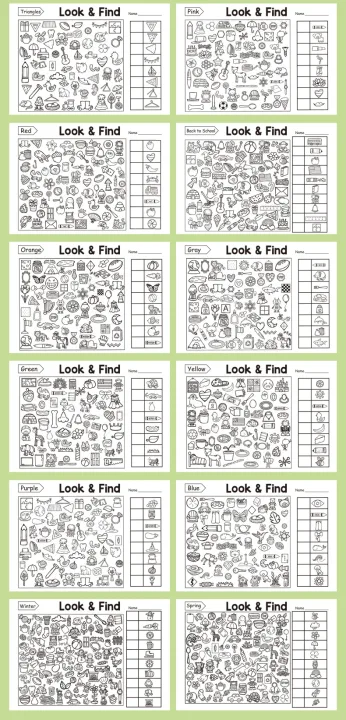 Children's Find Items Coloring & Drawing Book - Fun Concentration & Attention Exercise Early Education Activity Book