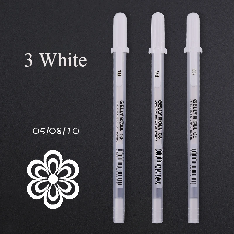 3pcs Mixed White