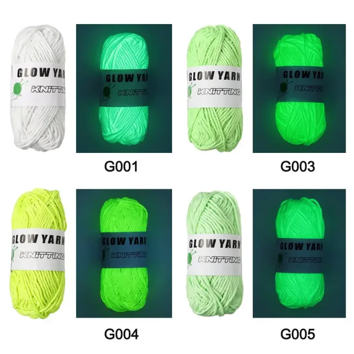 Novel Functional Yarn Glow in the Dark Polyester Luminous Chunky Yarn