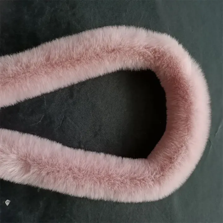 1PC 100cm in Length And 5cm in Width Faux Rabbit Fur Tape Trimming Ribbon Furry Fluffy Sewing DIY Craft Scarf Collar