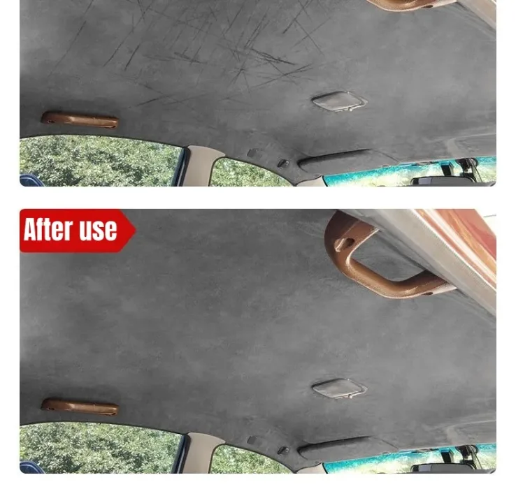Suede Headliner Fabric Foam Backed for Car Truck Interior Trim Protect Aging Broken Faded DIY Replacement Car Roof Suede Fabric