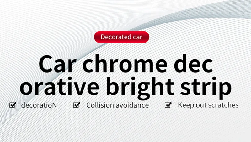 2CM/3CM Chrome Moulding Trim Car Door Protector Sticker Strip Bumper Grill Car Anti-Collision Tape Door Edge Guard Plate Sticker