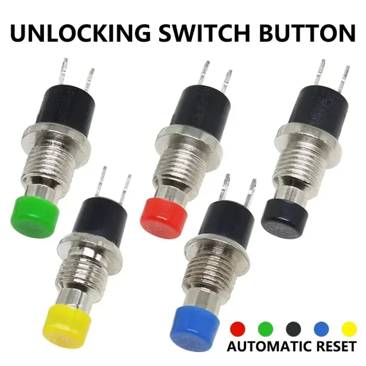 5/20/100Pcs 7mm Push Button Switch PBS-110/111 Momentary ON-OFF Micro Switch NO NC Reset Switch