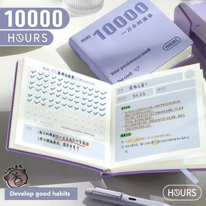 Self-Discipline Checklist Notepad Pocket Diary 10000 Hours Journal Notebooks Note Book Office School Supplies