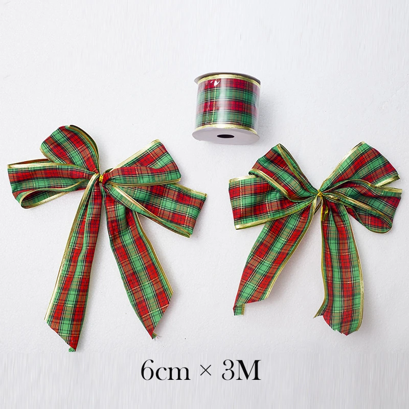 Green plaid ribbon