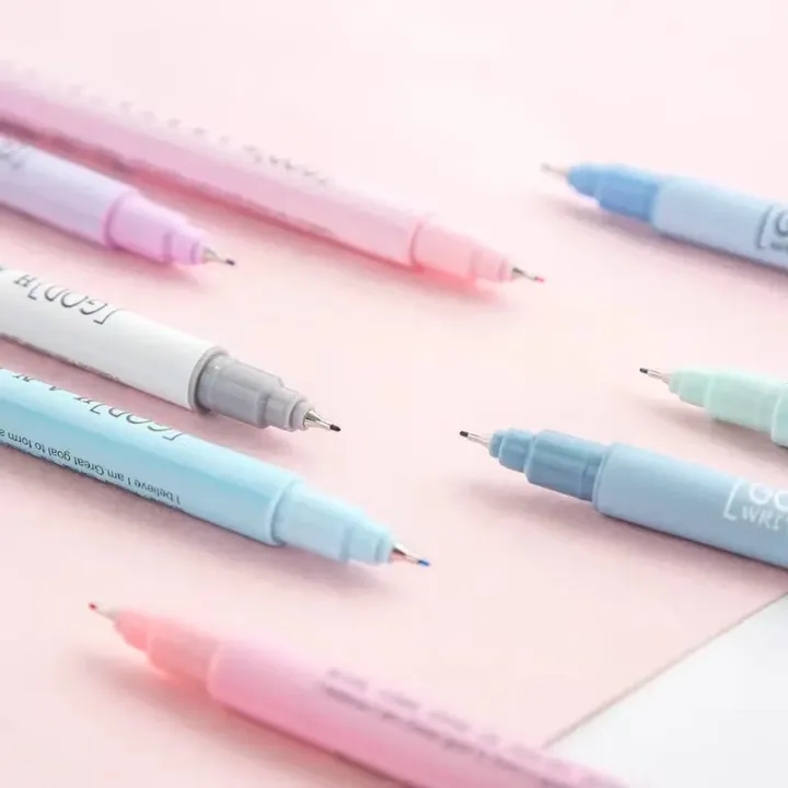 8 Colors 0.4mm Extra Fine Point Colored Pens Water-based Journal Planner Fineliner Pen for Journaling Note Taking Writing