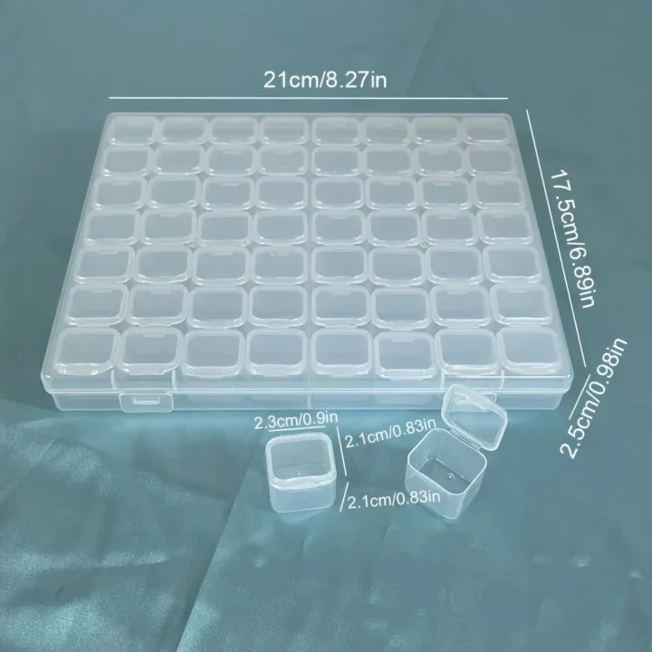 28/56-Grid Craft Storage Organizer Box - Portable, Bead Container for DIY Supplies & Sewing Storage with Independent Compartment