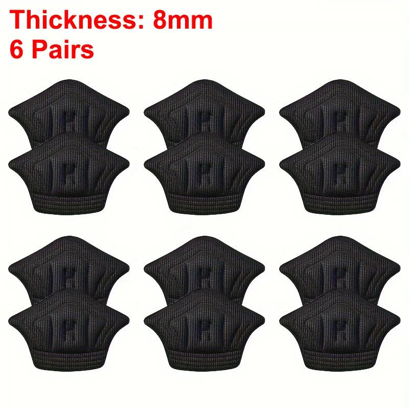 6pairs-Black-8mm