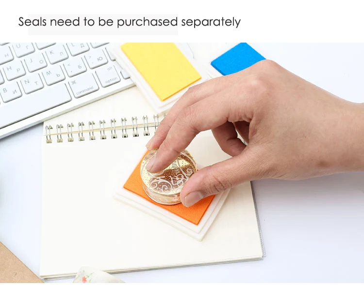 1pc 15 Colors Big Ink Pad Stamp Planner Scrapbooking Silicone Stamps Inkpad Diy Diary Greeting Card Making Supplies Inpad