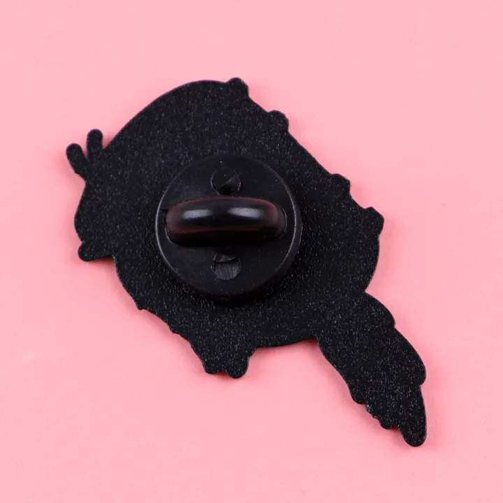 Cute Grey Fat Cat Enamel Pin Metal Cartoon Brooch Backpack Hat Bag Collar Lapel Badges Men Women Fashion Jewelry Collection Gift