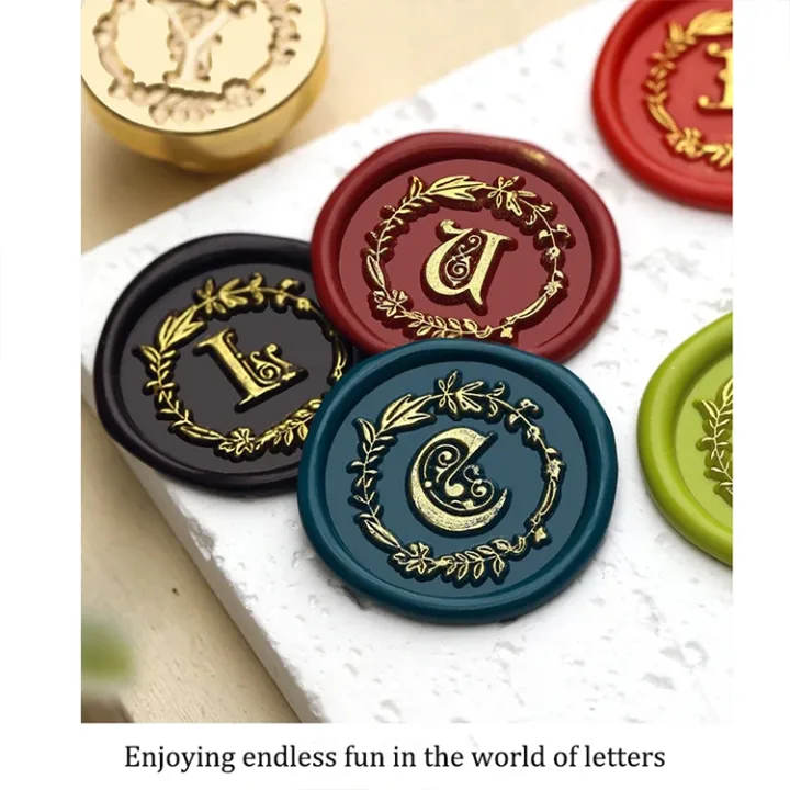 A-Z Seal Kit Sealing Wax for Stamp Head Letter Retro Stamps wax stamp for Wedding Logo for Print Set Wedding Craft Soaps Stamps