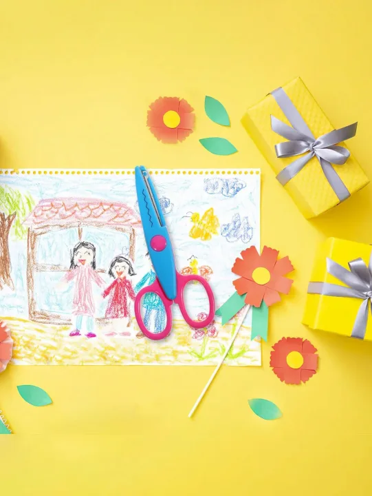 6pcs/Set Scissors Wavy Pattern Paper Cutter DIY Handmade Tools Paper Craft Kawaii Card Photo Scissors Kids Gifts Office Supplies