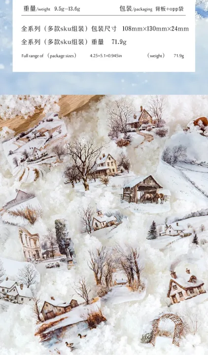 30sheets/lot Kawaii Stationery Stickers Winter Life Junk Journaling Decorative Mobile Scrapbooking for stickers