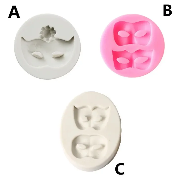 DIY Sugarcraft Mask Silicone Mold Fondant Mould Cake Decorating Tools Chocolate Gumpaste Molds Cupcake Baking Tools