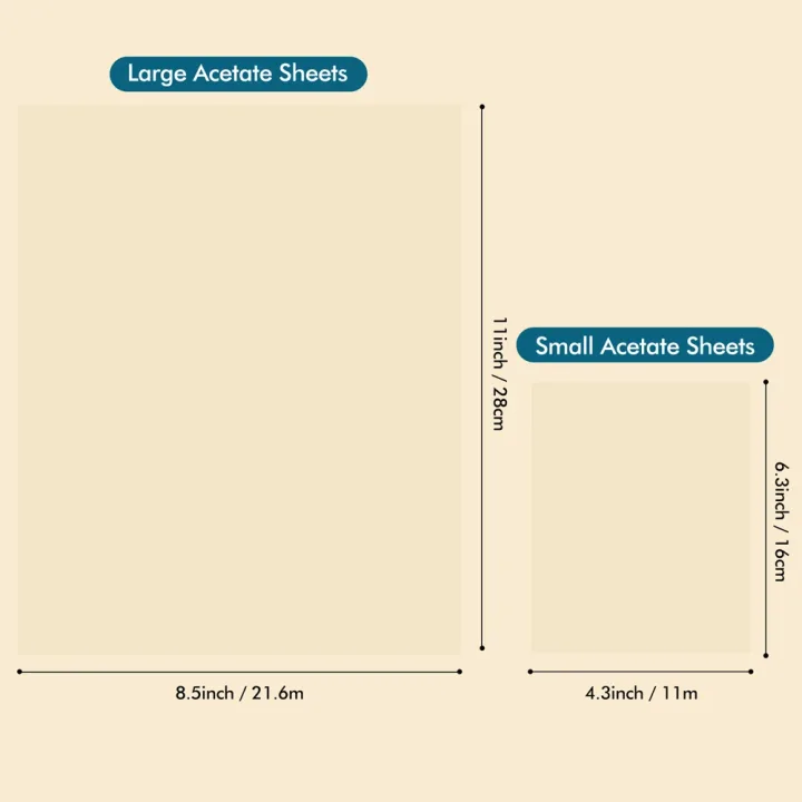 8.5X11Inch Heat Resistant Clear Acetate Sheets for Shaker Cards Making Transparent Shaker Stencils, Journals, Craft