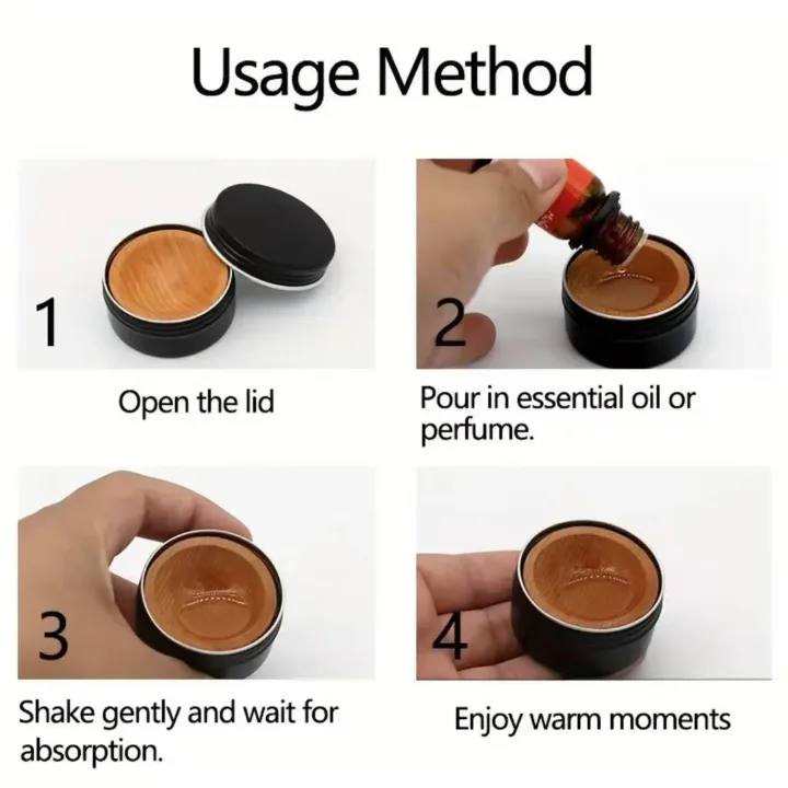 Natural solid wood aroma diffuser - suitable for long-lasting fragrance accessories in homes, bathrooms, living rooms, etc