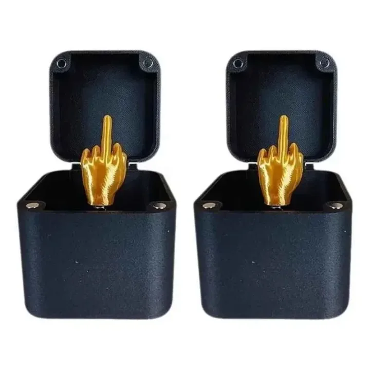 Out of the box pop-up Middle Finger Gift Box Creative Desk Home Decor Gifts Middle Finger Novelty Christmas Funny Prank Gift