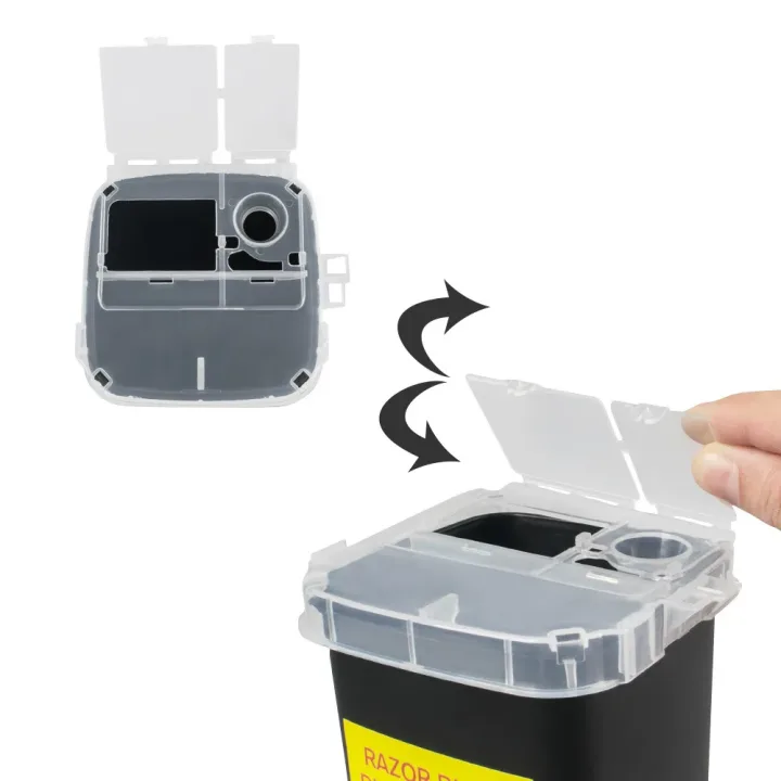 1L Yellow Red Black Tattoo Medical Plastic Sharps Container Needle Disposal Waste Box Tattoo Needle Tips Accessories