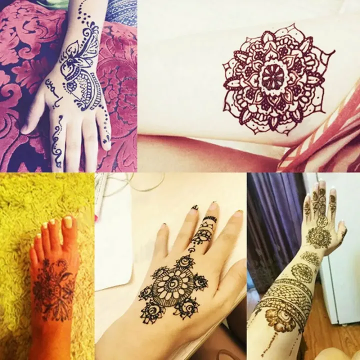 3 colors Natural Herbal Henna Cones Temporary Tattoo Body Art Paint Mehandi Ink