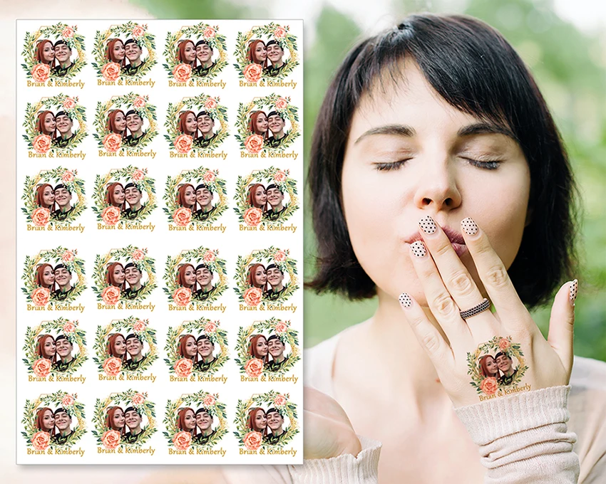 Customized Personalized Waterproof Temporary Tattoo Sticker DIY Fake Tatoo, Make Your Own Custom design Tattoo For Logo/wedding